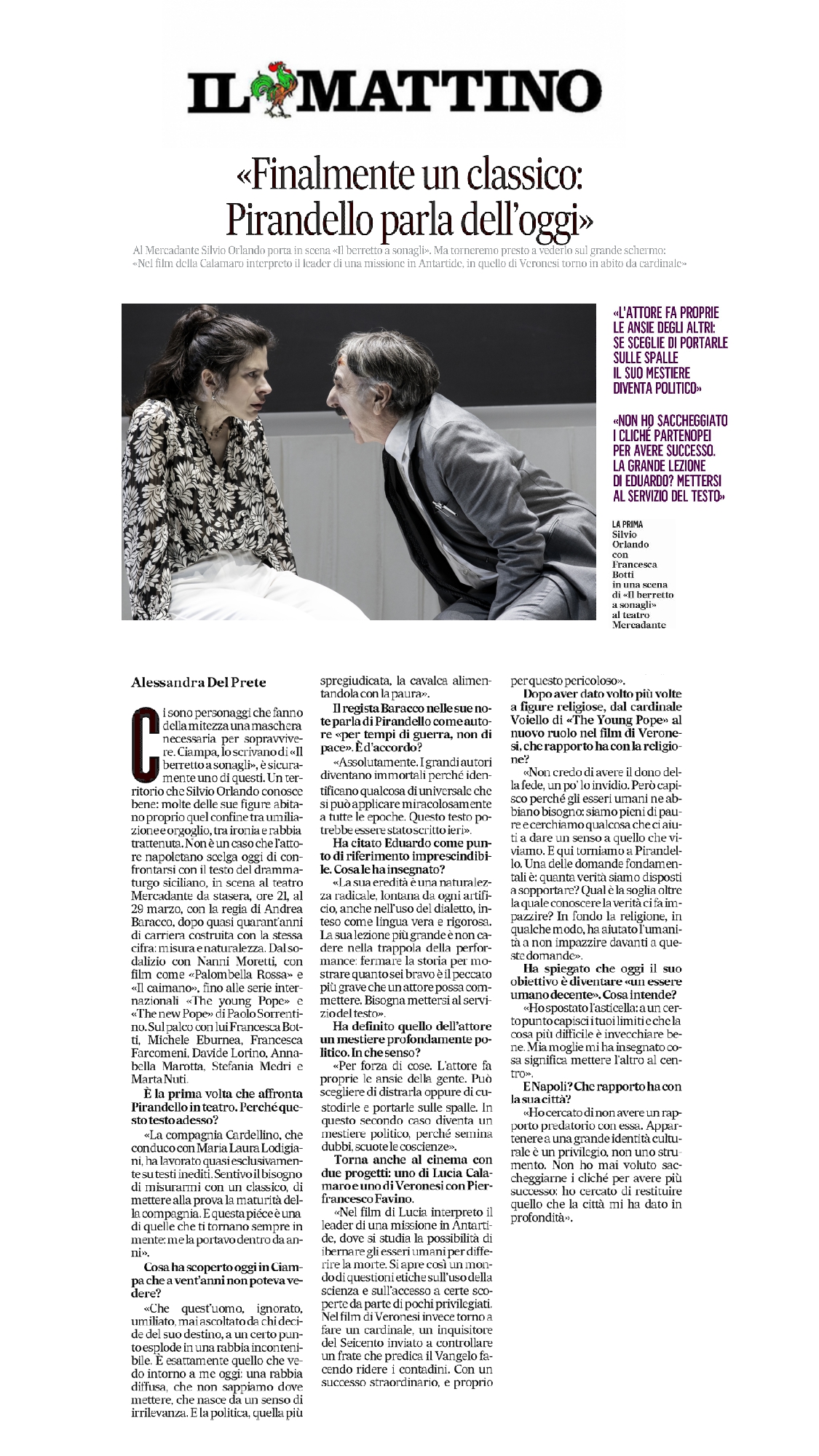 Rassegna stampa – Il berretto a sonagli_Pagina 1